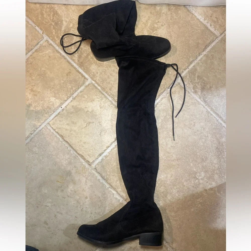 Charles by Charles David Gammon Black Suede Over-the-Knee Thigh High‎ Boots Glam